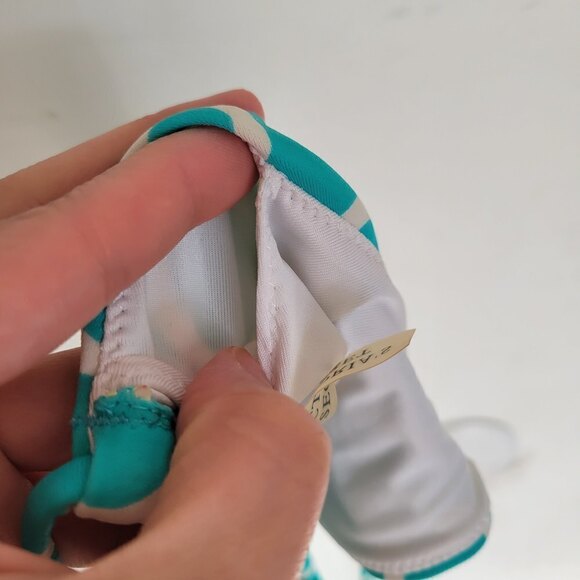 Victoria's Secret Teal Circle Pattern Triangle Bikini Top Swimsuit Size Medium - Picture 5 of 10